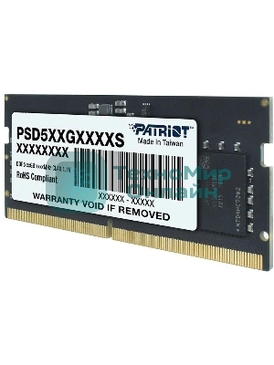 Оперативная память Patriot Signature, DDR5, 8GB (1x8 GB), 5600 MHz, CL46, SO-DIMM