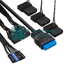 Компьютерный корпус Miditower ExeGate EVO-5001A-700NPX (ATX, БП 700NPX с вент. 12 см, 2хUSB+1хUSB 3.0+HD Audio, черный, 3 вент.12см с RGb подсветкой, боковая панель - закаленное стекло)