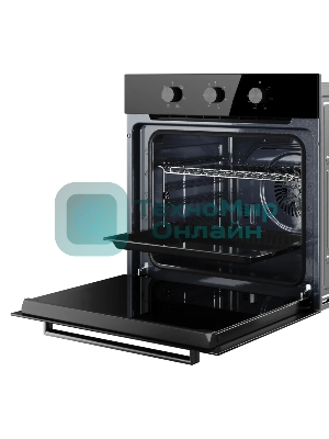 Духовой шкаф Kuppersberg HO 603 Black line, High-Tech, 78 л, поворотное управление, таймер, 6 режимов, макс. температура 310 градусов, цвет черный, цвет фурнитуры черный