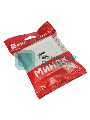 Розетка EKF ERR-2USB-100 Минск USB 2-местная СП 2,1А белая