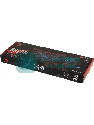 Клавиатура проводная A4Tech Bloody B828N USB черный/серый