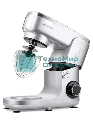 Кухонная машина Hyundai HYM-S7651 планетар.вращ. 1400Вт серебристый