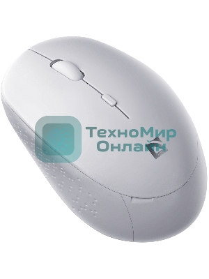 Мышь беспроводная Defender Auris MB-027 белый, 1600 dpi, радиоканал, USB, кнопки - 4