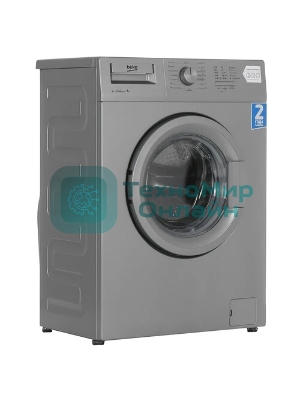 Стиральная машина Beko WRE 65P1 BSS серебристый, загрузка фронтальная 6 кг, 1000 об/мин., класс: А