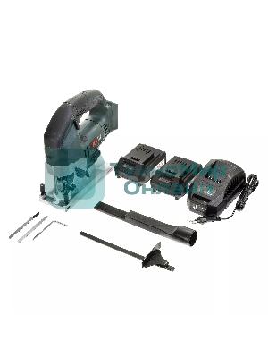 Лобзик электрический профессиональный бесщеточный KLPRO KLDT18B-20 (18В, Li-ion-2шт, 2.0А·ч, патрубок для пылесоса, полотна (дерево/металл, З/У, кейс)