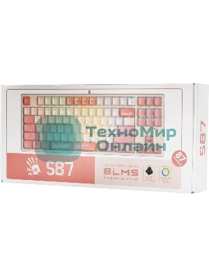 Клавиатура проводная A4Tech Bloody S87 Energy (S87 USB ENERGY PINK) USB розовый