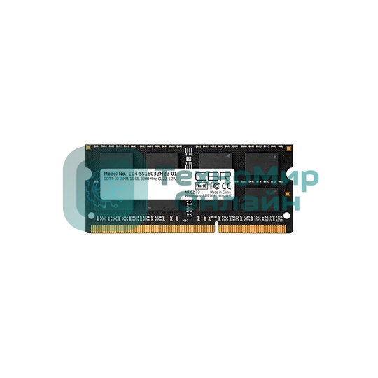 Оперативная память CBR, DDR4, 16GB (1x16GB), 3200MHz, CL22, SO-DIMM