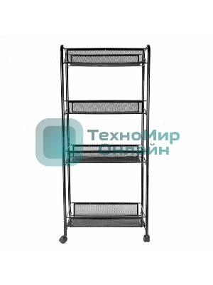Этажерка ЗМИ Ладья 24К черный, на колесиках Э342Ч