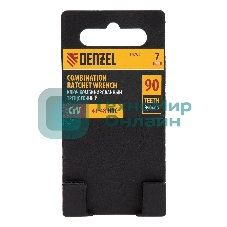 Ключ комбинированный трещоточный Denzel 7 мм, CrV, матовый хром