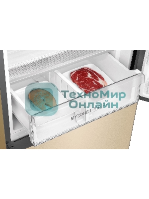Холодильник Haier C4F640CGGU1 золотистый двухкамерный 285/115л морозилка снизу, No Frost