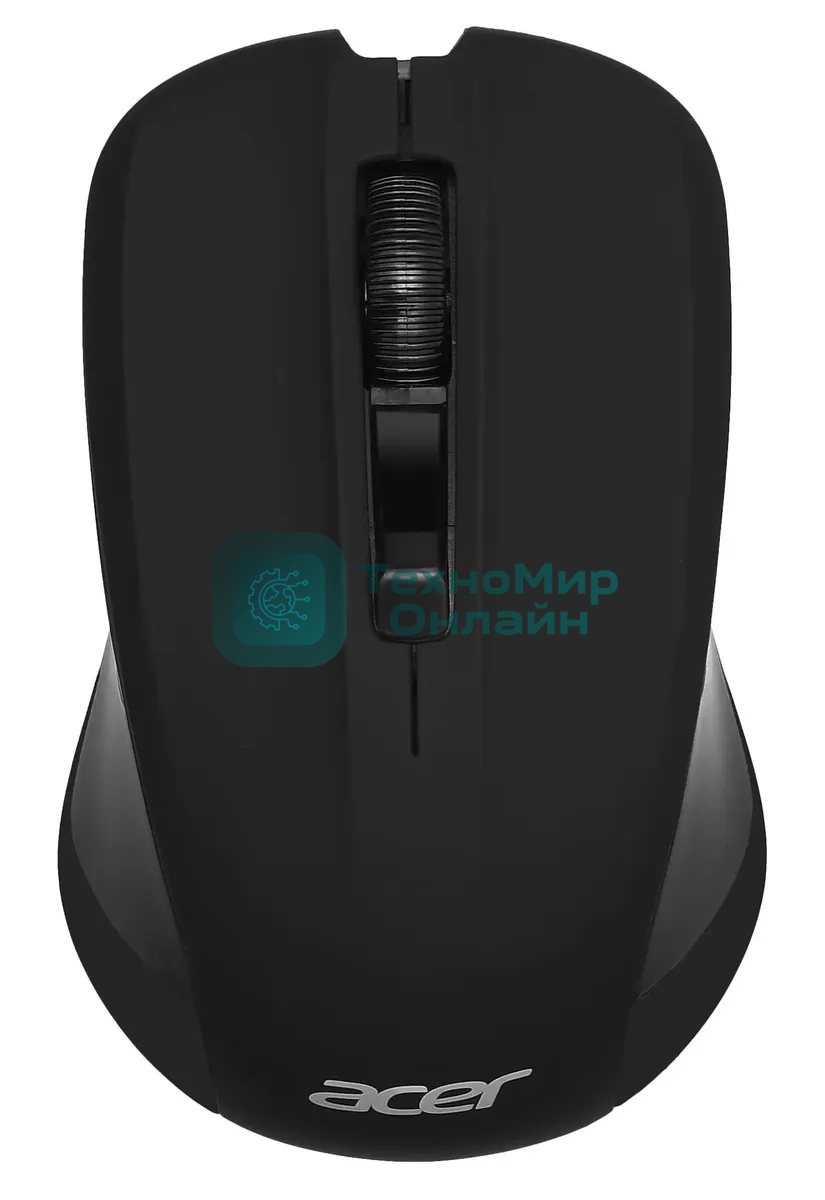 Мышь беспроводная Acer OMR010 черный, 1200 dpi, радиоканал, USB, кнопки - 3