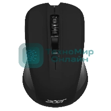 Мышь беспроводная Acer OMR010 черный, 1200 dpi, радиоканал, USB, кнопки - 3