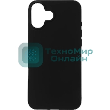 Чехол (клип-кейс) BoraSCO для Apple iPhone 16 Plus Silicone Case черный (73521)