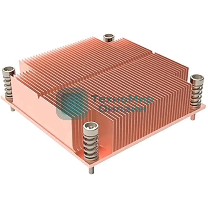 Радиатор для процессора Alseye 1U1C-1700 медь, 125 Вт, 25 мм