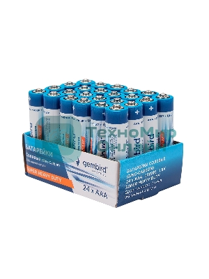 Батарейки солевые Gembird GB-R03P-24B, тип AAA, 24шт, коробка