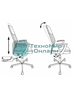 Кресло Бюрократ CH-605/BLACK черный, экокожа, 120 кг, механизм качания