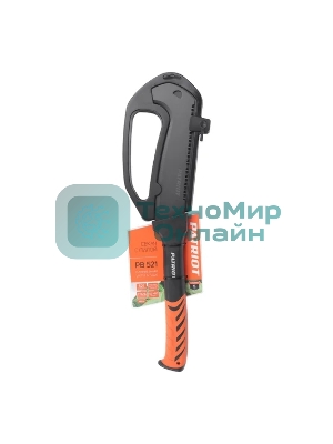 Секач Patriot PB-521. 521 мм, ПТФЭ (Teflon) покрытие, 52 HRC, пила, PP+TPR рукоять, ножны