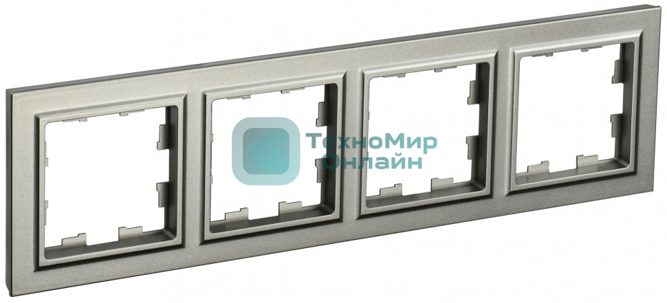 Рамка 4-местная IEK BRITE РУ-4-БрШ (BR-M42-K37) шампань