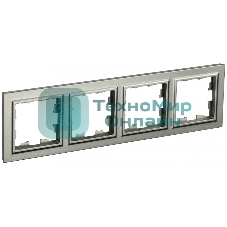 Рамка 4-местная IEK BRITE РУ-4-БрШ (BR-M42-K37) шампань