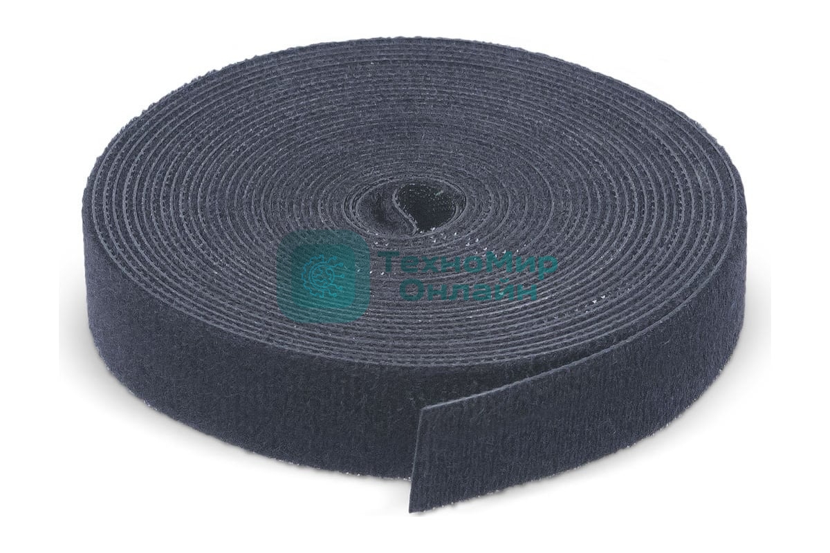 Лента липучая Cabeus ROL-5x16-BK, 16 мм Ш, 5 000 мм Д, материал: полиамид, черный