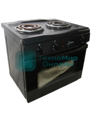 Плита электрическая Злата 231Т черный, конфорок 2 шт, духовка 25 л, 43 см x 47 см x 50 см