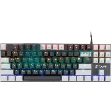 Клавиатура проводная Oklick K600X механическая черный/серый USB Multimedia for gamer LED