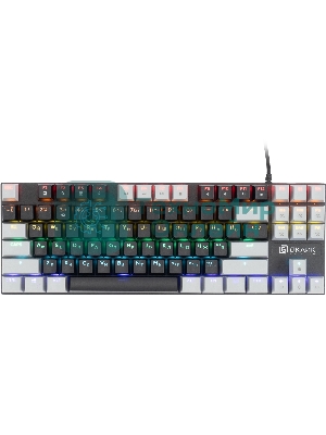 Клавиатура проводная Oklick K600X механическая черный/серый USB Multimedia for gamer LED