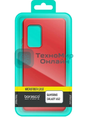 Чехол (клип-кейс) BORASCO Microfiber Case, для Samsung Galaxy A52, красный