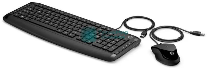 Комплект клавиатура+мышь HP Pavilion 200 проводной, USB, 1600 DPI, чёрный