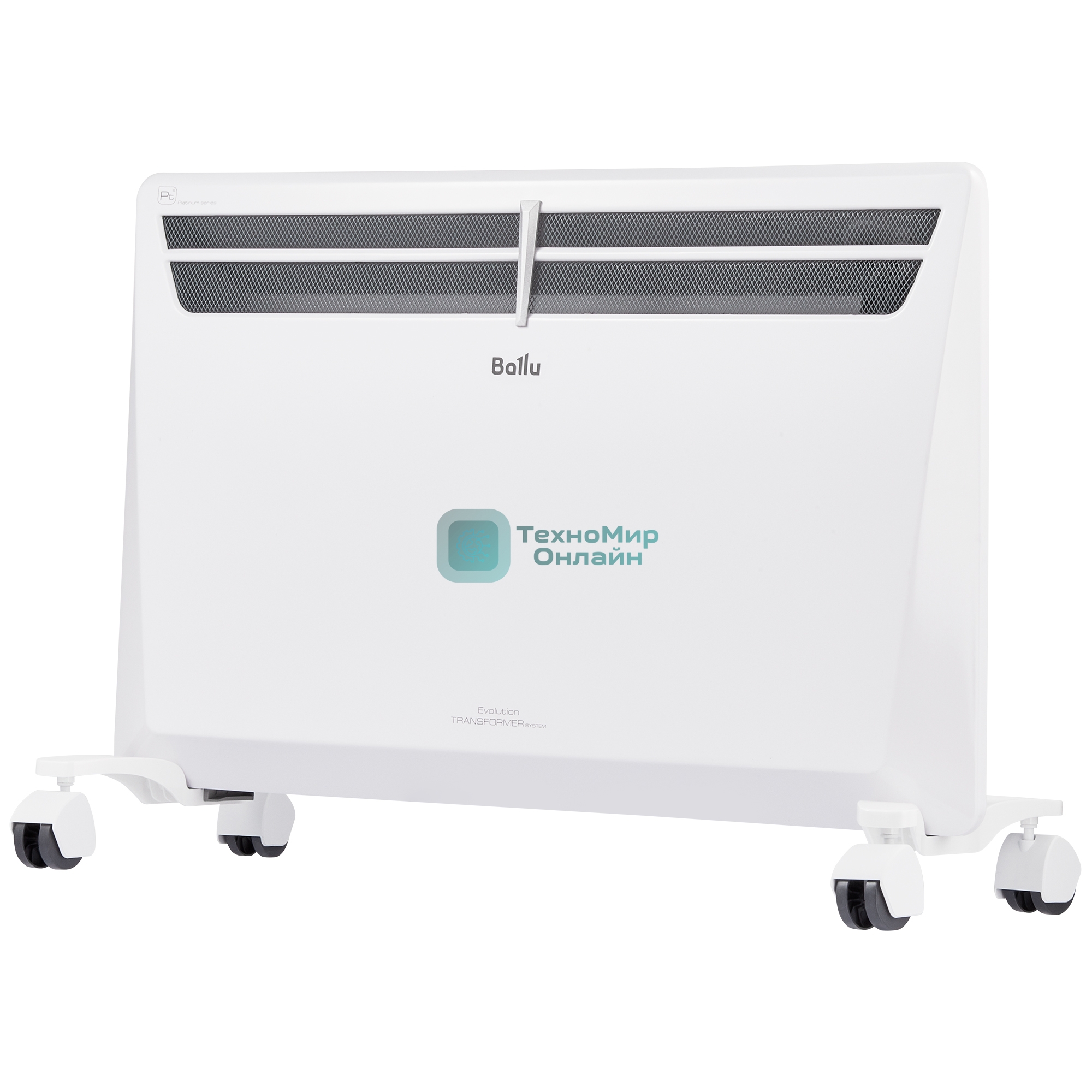 Комплект Ballu Transformer с блоком управления и шасси BEC/EVU-2000-4I белый, 2000 Вт, 25 м2, дисплей, термостат, WiFi