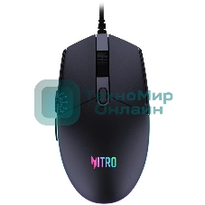 Мышь проводная Acer Nitro OMW400 черный, 6400 dpi, USB, кнопки - 6