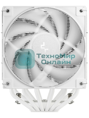 Кулер для процессора DEEPCOOL AG620 WH ARGb V2 LGA20XX/1700/1200/115X/AM5/AM4 (9шт/кор, TDP 260W, PWM, ARGb DUAL Fan 120мм, 6 тепл. трубок, белый) RET