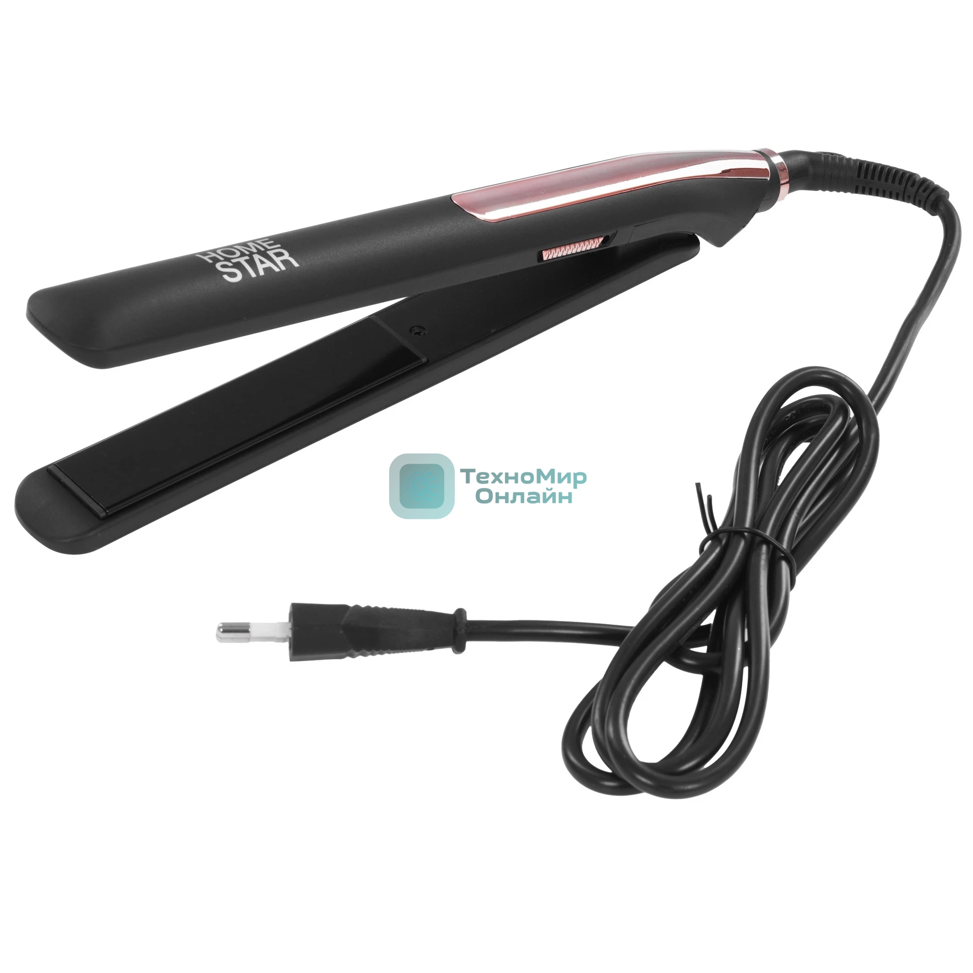 Выпрямитель для волос Homestar HS-8017 черный, 25 мм, 210 °C, 1 режим