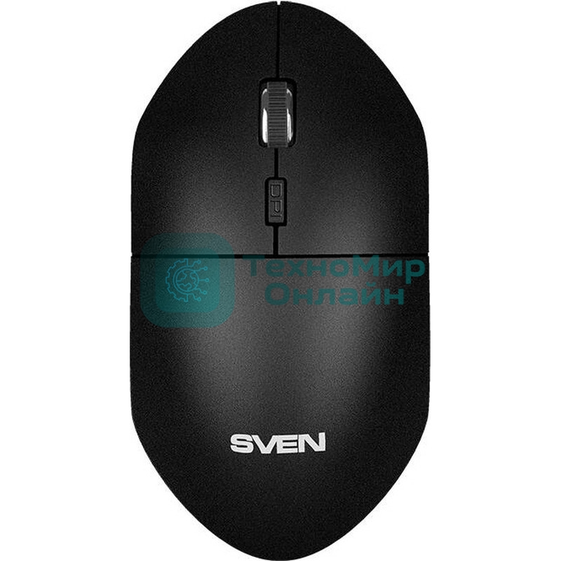 Мышь беспроводная SVEN RX-515SW черный, 1600 dpi, радиоканал, USB, кнопки - 4