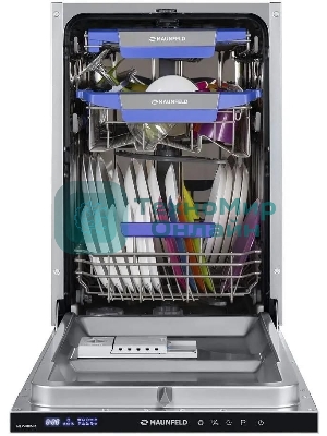 Встраиваемая посудомоечная машина Maunfeld MLP-08IMR, белый/черный, 44.5 см, 10 компл., 47 дБ, класс A++