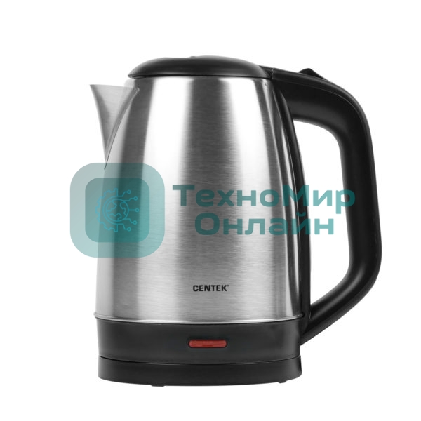 Чайник Centek CT-1070 матовый черный/серебристый 1.5л