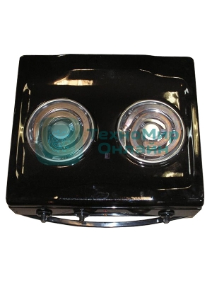 Плита электрическая Злата 231Т черный, конфорок 2 шт, духовка 25 л, 43 см x 47 см x 50 см