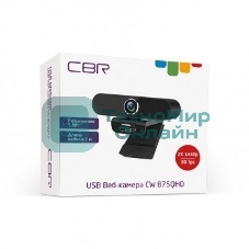 Веб-камера CBR CW 875QHD 2560x1440, 30 кадр/с, USB Type-A, микрофон (шумоподавление), автоматическая фокусировка, универсальное крепление