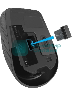 Мышь беспроводная Defender Tiana MB-055 черный, 1000 dpi, радиоканал, USB, кнопки - 3