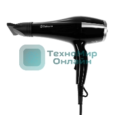Фен SAKURA SA-4046BK черный/серебро, 1600 Вт