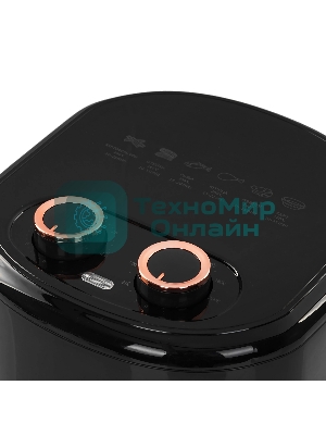 Аэрогриль Sakura SA-7677BK черный, 1200 Вт, 4 л, механическое управление, 9 программ