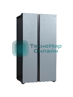 Холодильник Бирюса SBS 541 TWG текстурированное белое стекло двухкамерный 343/198 л морозилка слева, NoFrost, Side-by-side