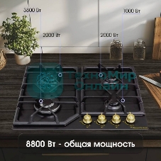 Газовая варочная панель Zigmund & Shtain G 19.6 B черный