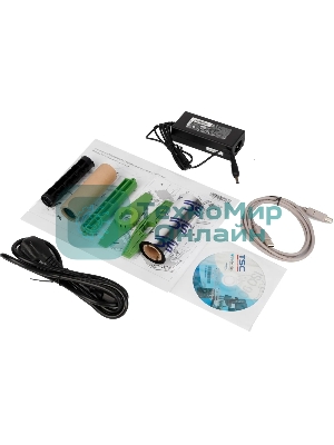 Принтер этикеток TSC TE200 термоперенос и прямая термопечать, 203 dpi, 152 мм/сек, USB, черный