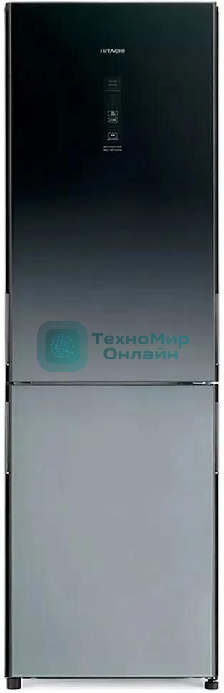 Холодильник Hitachi R-BG410PUC6X XGR серый двухкамерный 215/105л морозилка снизу, No Frost