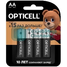 Элемент питания алкалиновый AA/LR6 (блист. 4шт) Basic Opticell 5051001