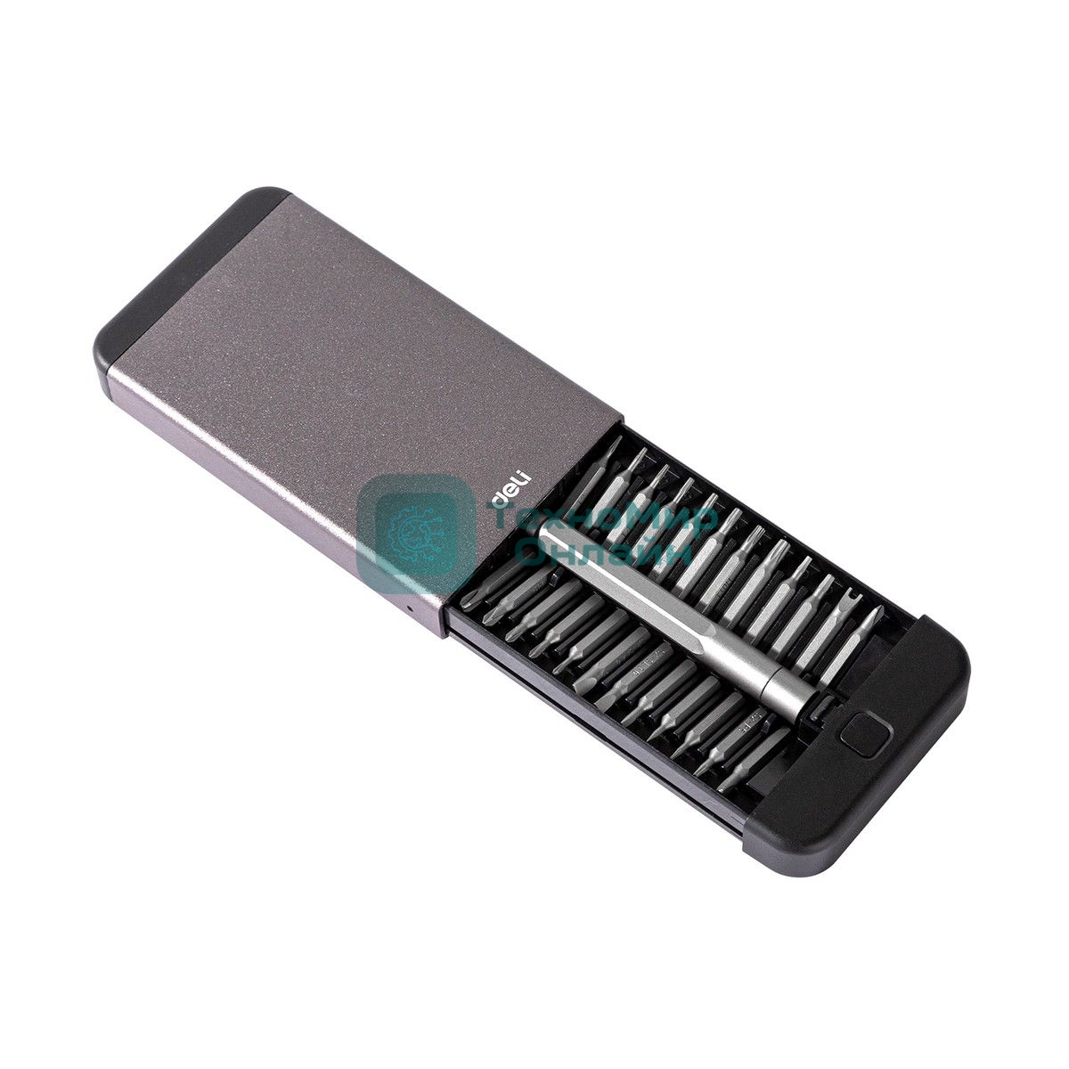 Набор прецизионных отверток Deli DL3525 25 предметов Корпус из алюминиевого сплава.