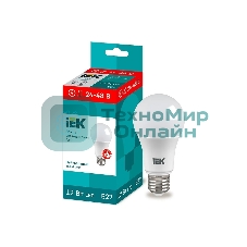 Лампа светодиодная IEK LLE-A60-12-24-48-40-E27 A60 шар 12Вт 24-48В 4000К E27 (низковольтная)