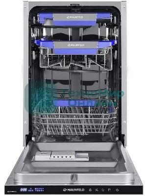 Встраиваемая посудомоечная машина Maunfeld MLP-08IMR, белый/черный, 44.5 см, 10 компл., 47 дБ, класс A++