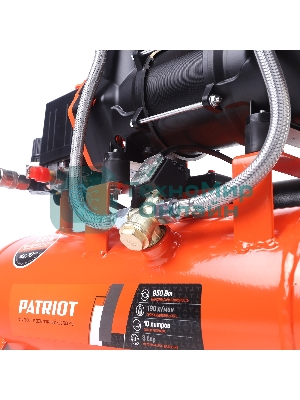 Компрессор поршневой безмасляный Patriot KDS 190 F10 (190 л/мин, 0,95 кВт, 8 бар, 10 л, 2800 об/мин, быстросъем 1/4)